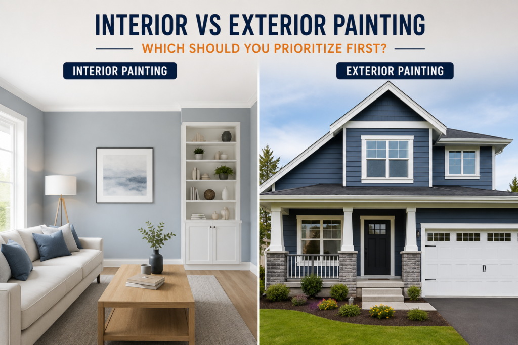 Interior vs Exterior Painting: Which Should You Prioritize First | Celestial Painting